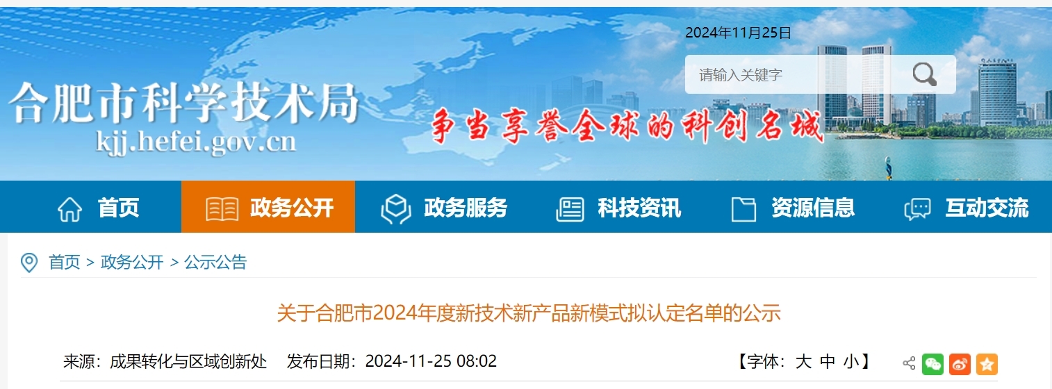 合肥领航创新 新技术、新产品、新模式公示驱动网站推广新格局